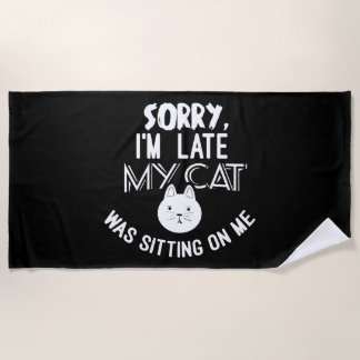 Serviette De Plage Drôle cadeau de chat