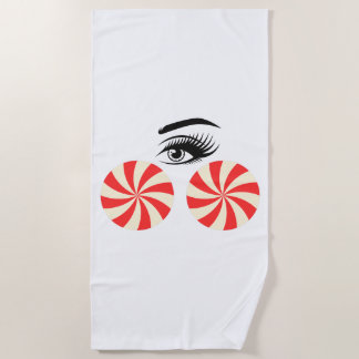 Serviette de plage drôle Eye Candy pour femmes