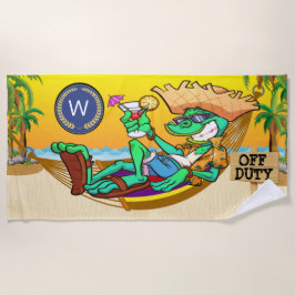 Serviette De Plage Drôle Iguana HORS SERVICE