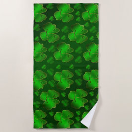 Serviette De Plage drôle, rire, shamrock, vert, Jour de la Saint Patr