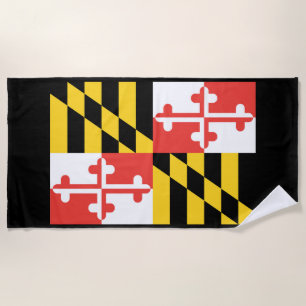 Serviette de plage du drapeau du Maryland