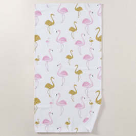 Serviette de plage du Flamant rose tropical