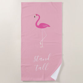 Serviette De Plage Du Haut Flamant rose