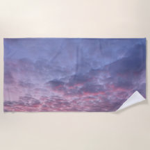 Serviette de plage du matin Purple Sunrise