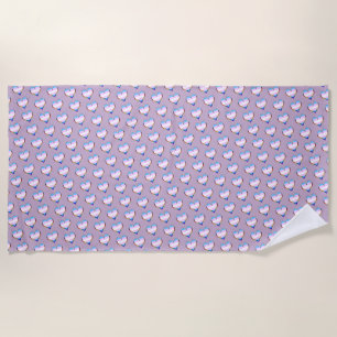 Serviette de plage du Motif Trans Pride Heart