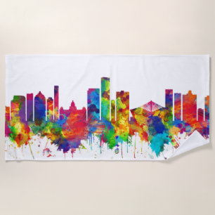 Serviette De Plage Durban Afrique du Sud Skyline