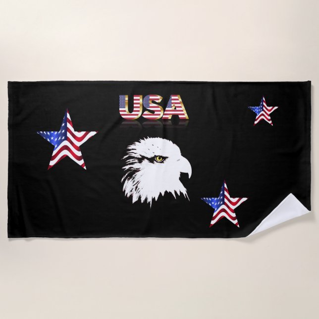 Serviette De Plage Eagle chauve (Devant)