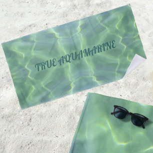 Serviette De Plage Eau Aquamarine Tropical Personnalisable