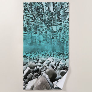 Serviette De Plage Eaux peu profondes Art Artistique Egéen