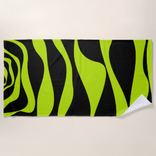 Serviette De Plage Ebb et flux 4 - Lime vert