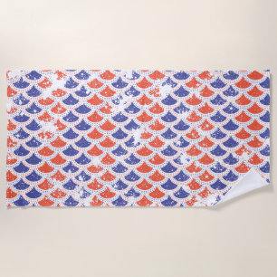 Serviette De Plage Écaille de poisson Côtière Américaine