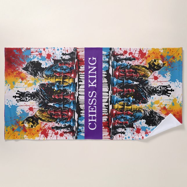 Serviette De Plage Échecs (Devant)