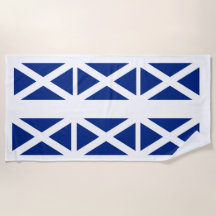 Serviette de plage écossaise de drapeau de Saint
