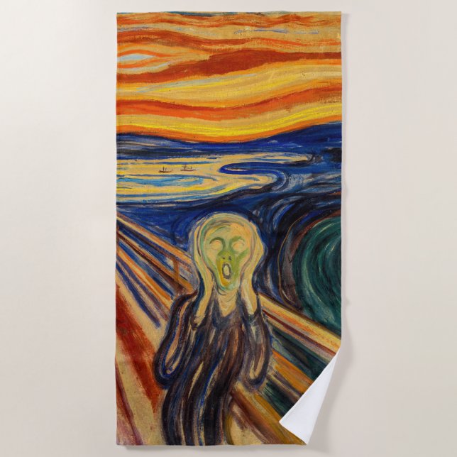 Serviette De Plage Edvard Munch - Le cri 1910 (Devant)