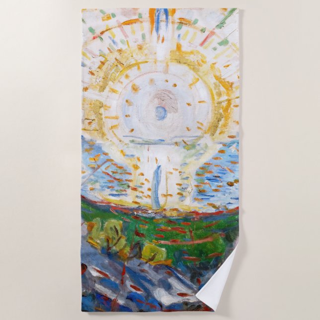 Serviette De Plage Edvard Munch - Le Soleil 1912 (Devant)
