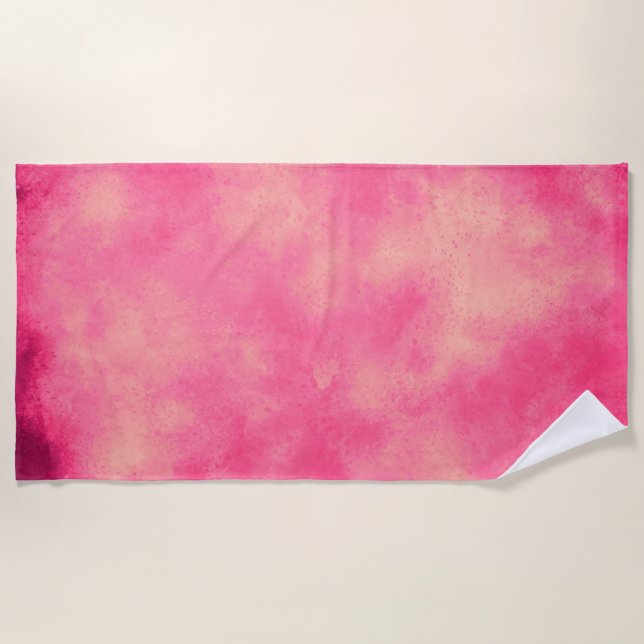 Serviette De Plage Effet Cloud de sable rose (Devant)