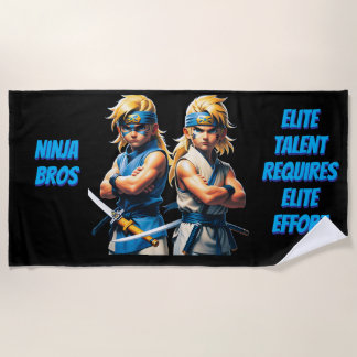 Serviette De Plage Effort Élitaire des Frères Ninja
