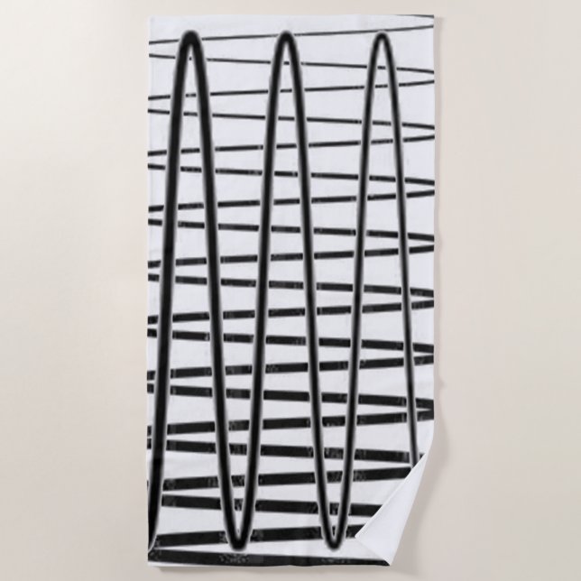 Serviette De Plage "Électrification" (Devant)