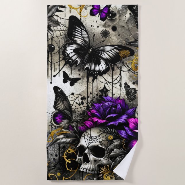 Serviette De Plage Élégance mystique : Art personnalisable (Devant)