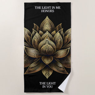 Serviette De Plage Elégant Lotus Lotus Fleur La Lumière en moi ...