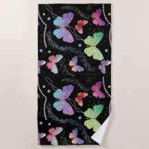 Élégant Papillons violets et bleus brillants