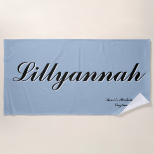Serviette De Plage Élégante Dusty Blue Girls est partie Bachelorette 