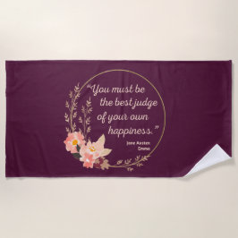 Serviette De Plage Emma De Jane Austen Citation I - Style Cute