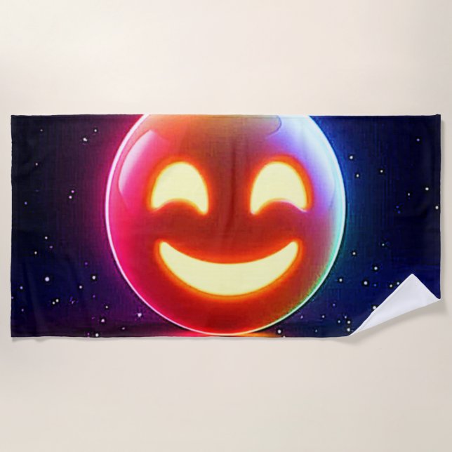 Serviette De Plage Emoji Orb Joyeux (Devant)