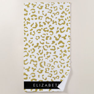 Serviette De Plage Empreinte de léopard, Leopard d'or, Parties scinti