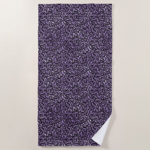 Serviette De Plage Empreinte de léopard pourpre