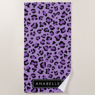 Serviette De Plage Empreinte de léopard, Spots, Leopard Violet, Votre