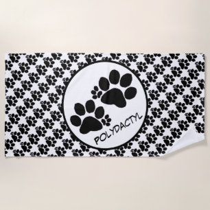 Serviette de plage - Empreintes de pattes polydact
