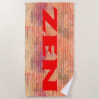 Serviette de plage en roseau rouge zen
