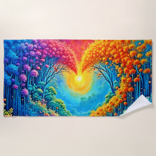 Serviette De Plage Enchanted Forest Heart of Light Design