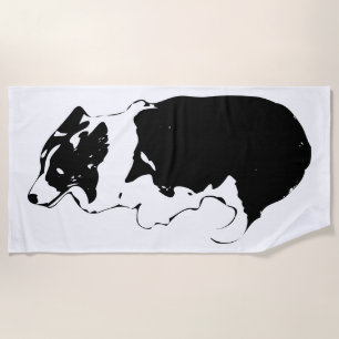 Serviette De Plage Enjambée de jour de spa, corgi cool