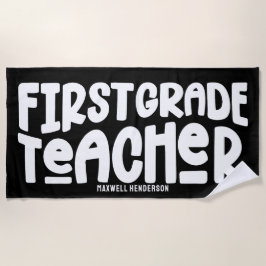 Serviette De Plage Enseignant de 1ère année sur mesure