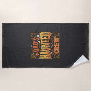 Serviette De Plage Équipe de Papa Halloween Ensorcelée