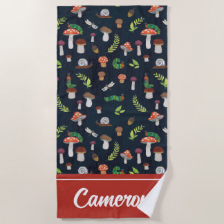 Serviette De Plage Eric Carle | Motif Bugs et Champignons