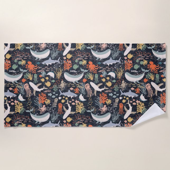 Serviette De Plage Espèce marine (Devant)