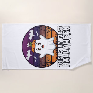 Serviette De Plage Est Premier Fantôme de Halloween Citrouille Chapea