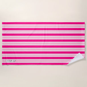 Serviette de plage esthétique rose chaud