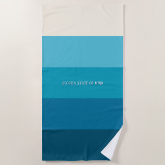 Serviette de plage "État d'esprit de Floride"