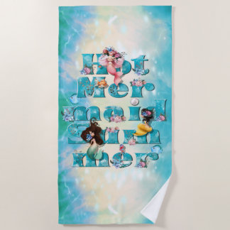 Serviette De Plage Été chaud de sirène