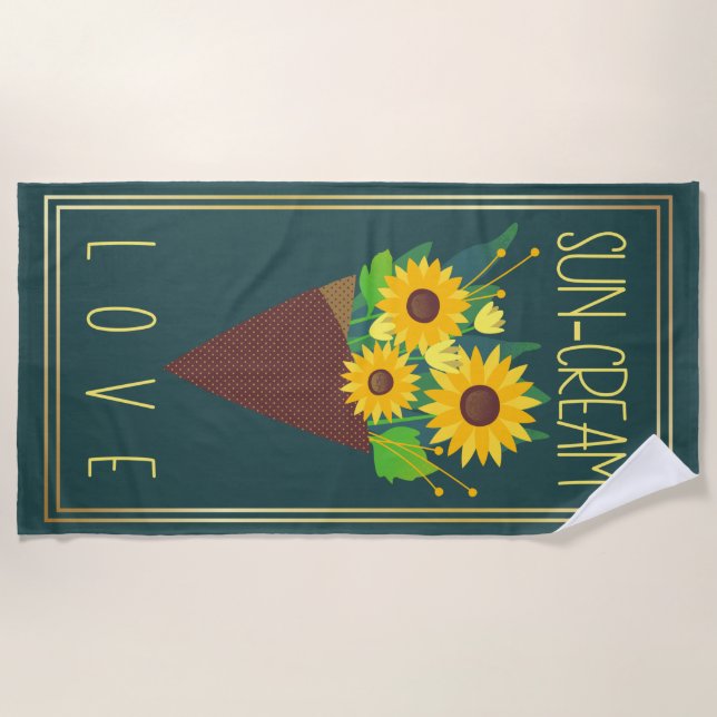 Serviette De Plage Été moderne et élégant (Devant)