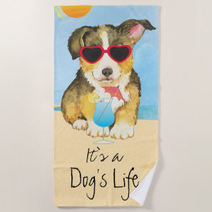 Serviette De Plage Été Pembroke Welsh Corgi