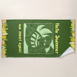 Serviette De Plage Été tropical amusant