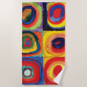 Serviette De Plage Étude de couleur par Wassily Kandinsky