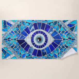 Serviette De Plage Evil Oeil Amulet Mosaic Art