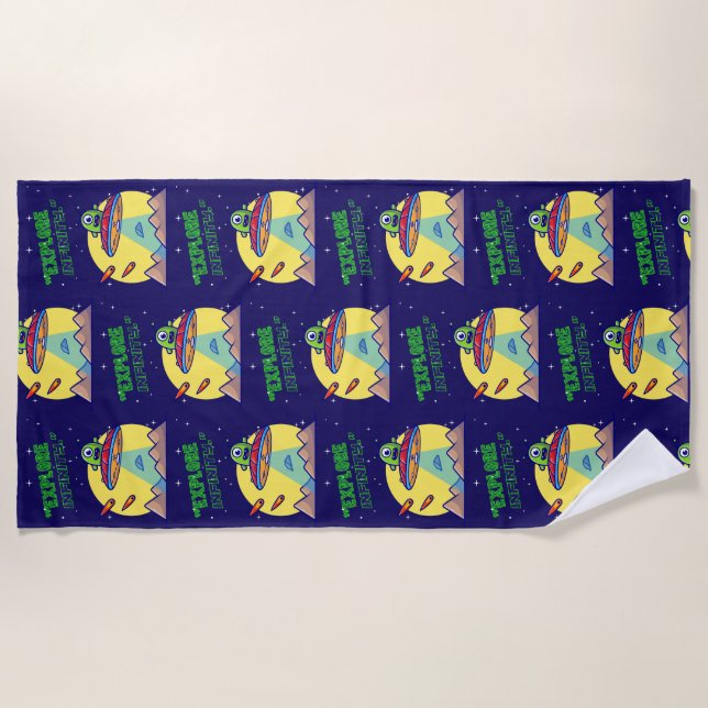 Serviette De Plage Explorez l'infinité (Devant)