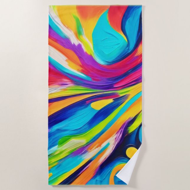 Serviette De Plage Explosion énergétique dynamique (Devant)